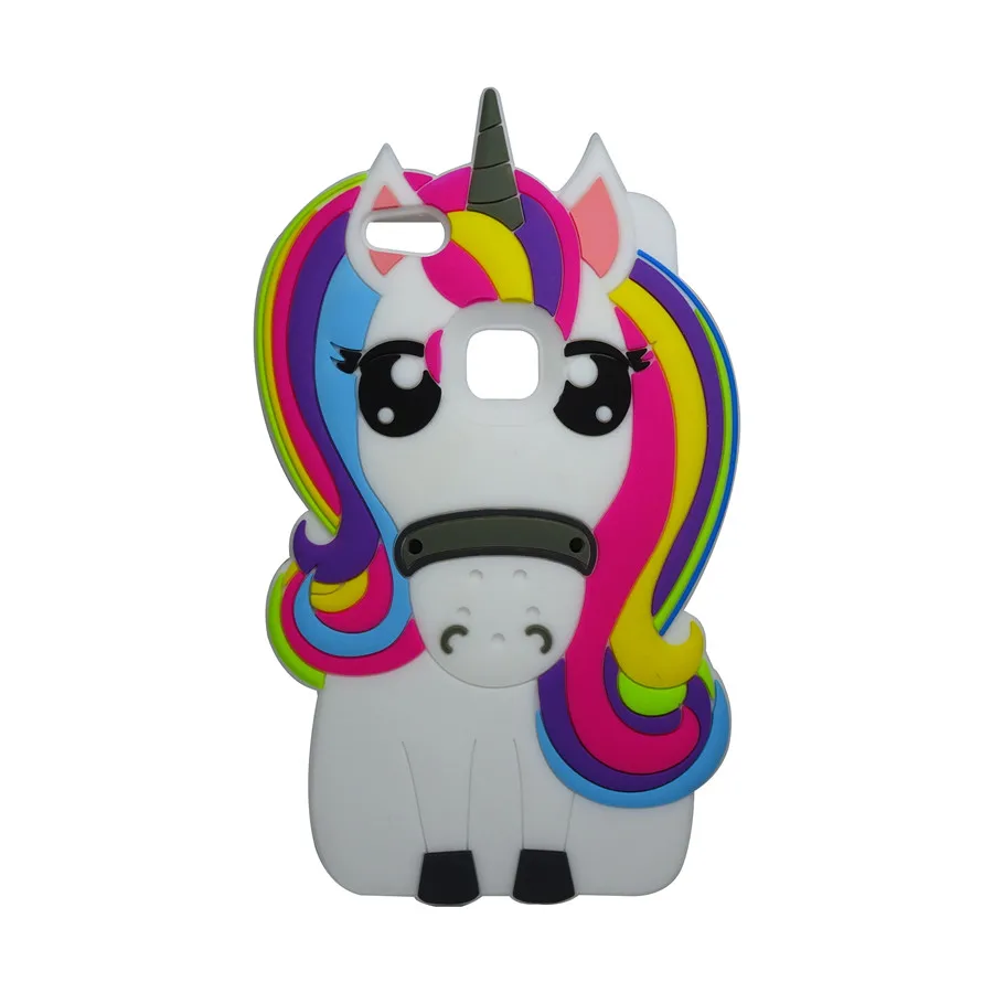 Cute 3D Cartoon Colored Unicorn Case For Huawei P10 Soft Silicone Phone Cover huawei Lite Fundas Capa |