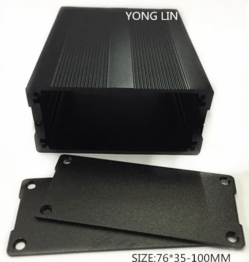 1 pcs aluminium box amplifier case 76*35-100mm electronics aluminum distribution box,  aluminum instrument housing box