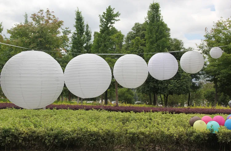 Праздничные принадлежности 6 8 10 12 14 16 дюймов белые китайские бумажные фонари для