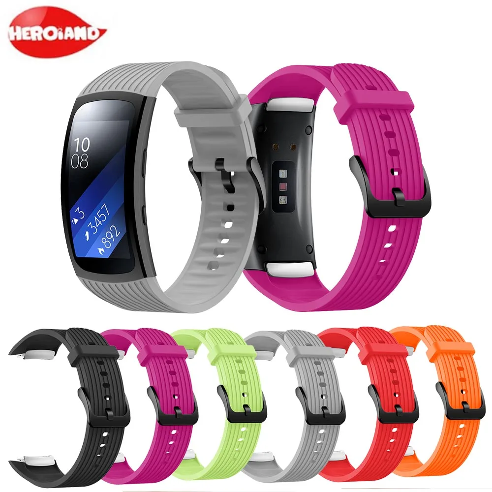 Силиконовые браслеты ремешки для часов сменный ремешок Samsung Gear Fit 2 SM R360/Fit2 Pro R365