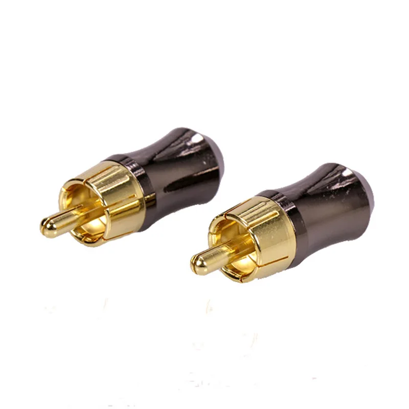 8 шт. разъемов RCA штекеры HIFI высококачественные Позолоченные с поддержкой кабеля