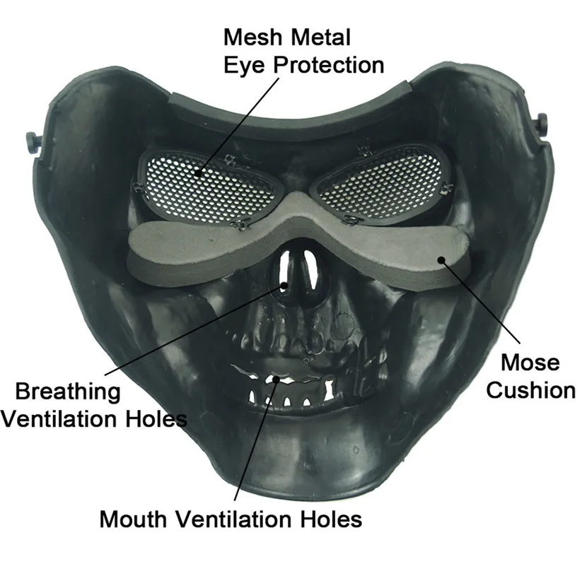 Cool Skull Multi Intball CS Face Mask Ski Bike Motorcycle Outdoor Sports Wear 2019 shield mask | Автомобили и мотоциклы