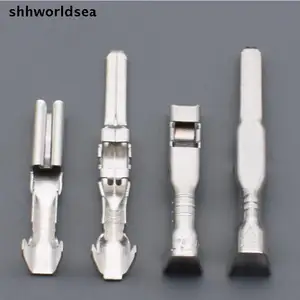 Shhworldsea 25 пар 2,3 мм автомобильный терминал, штекерные разъемы, латунный Штекерный терминал, автомобильный терминал для VW A-udi и т. д. провод: 0,5-1, 0 мм2