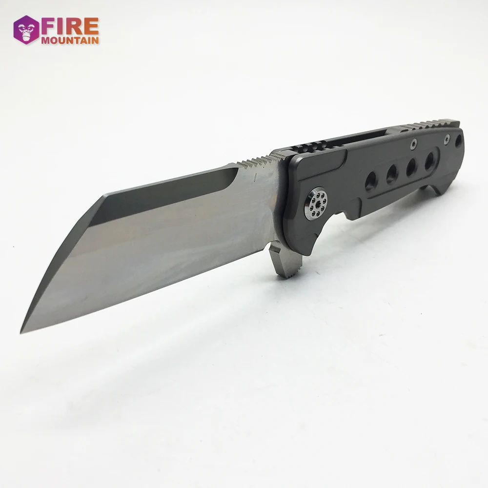 Survival Hunting Folding Custom Knife D2 Blade Titanium Handle Tactical Camping Combat EDC Key Chain Knives Pocket Multi Tools |