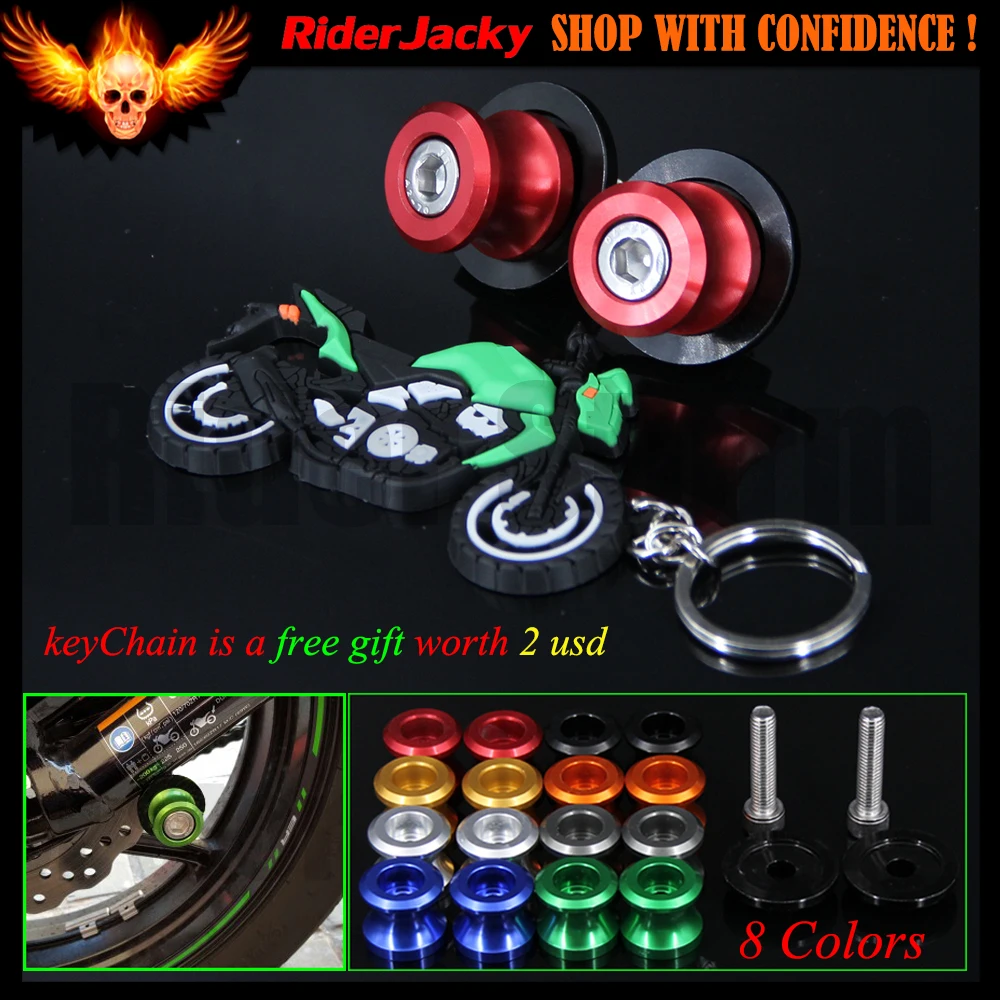 

Red 10MM CNC Motorcycle Swing Arm Swingarm Sliders Spools For KAWASAKI ZZR1200 2002-2005 2003 2004, ER-4N 2011-2013 2012,Z900