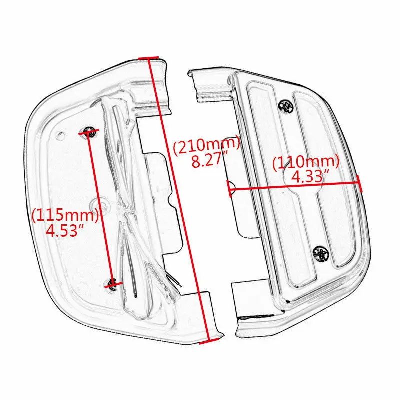 Motorcyle LED Light Passenger Footboard Floorboard Cover For Harley FLHX FLHT FLHR Road King Touring Trike Softail|Подставки под