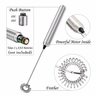 stainless steel milk frother electric handheld mixer blender milk foamer maker for coffee latte cappuccino hot chocolate