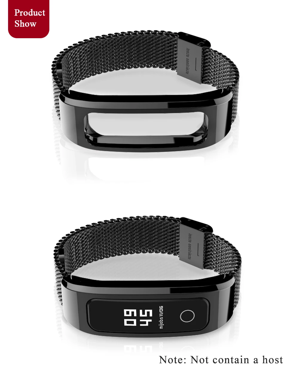 Mijobs Миланский металлический ремешок браслет из нержавеющей стали для huawei Honor Band 4, умные часы для бега, браслет, фитнес-ремень