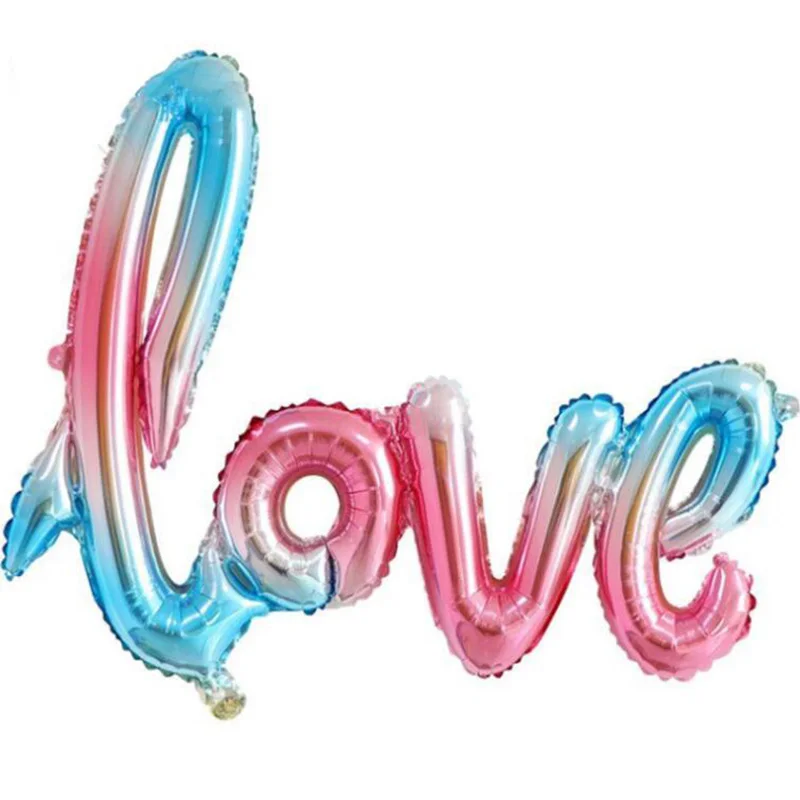 2019 Новый Цвет изменить Любовь Воздушные шары из фольги в виде цифр для дня