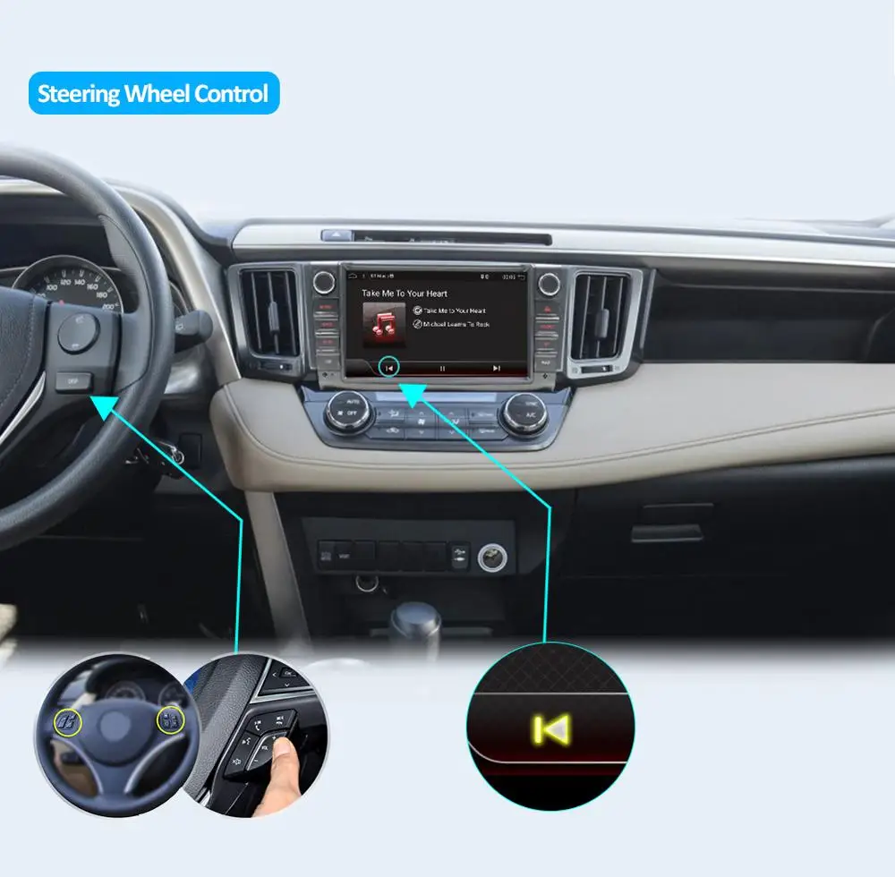 Автомагнитола 2 din на Android 10 0 с GPS DVD плеером для Toyota RAV4 RAV 4 2013 2014 2015 2016 bluetooth Wi Fi RDS