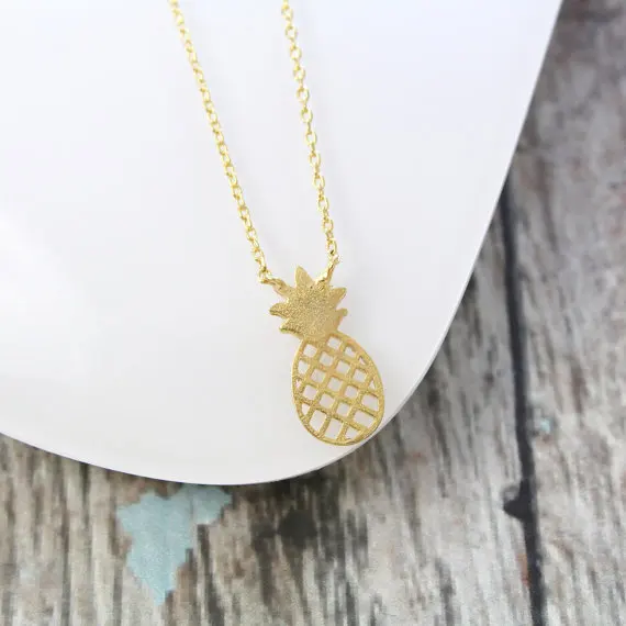 1 шт. подвески с фруктами ананас позолота посеребренные очаровательные цепочки