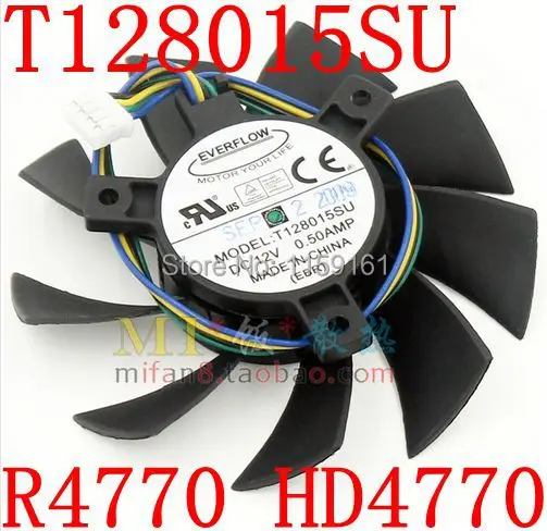 Бесплатная доставка видеокарта T128015SU MSI R4770 HD4770 4PIN PWN|graphic card fan|graphics cooling fangraphics fan
