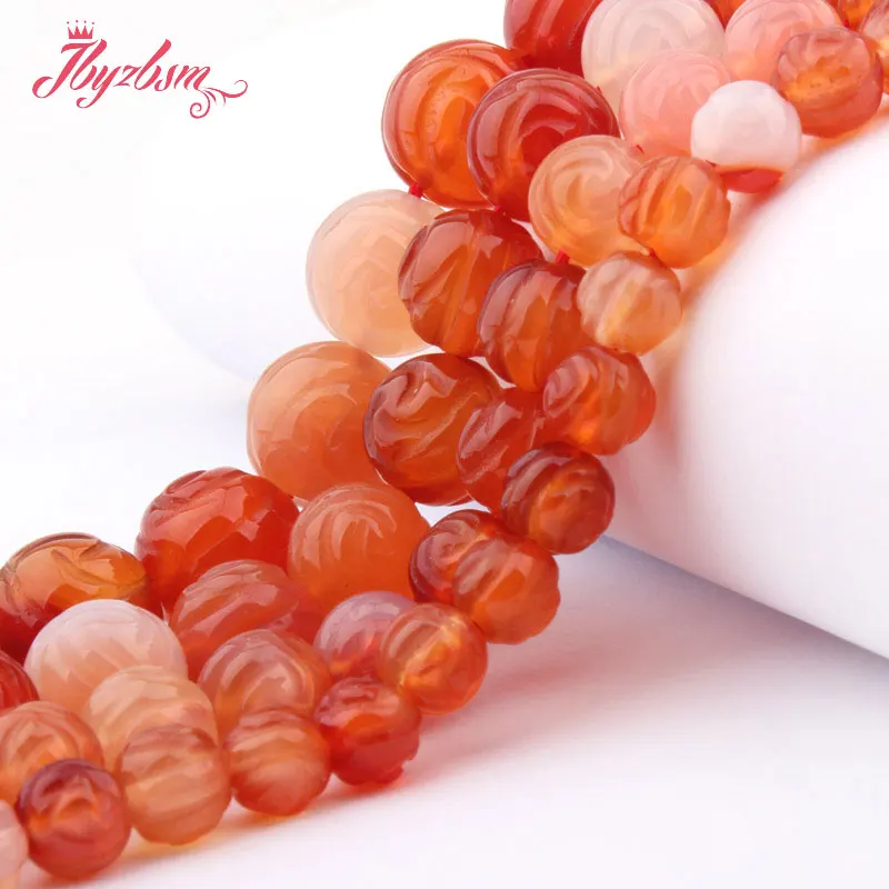 

8,10,12mm Multicolor Round Carved Carnelian Agates Natural Stone Loose Beads For DIY Necklace Jewelry Making 15" Free Shipping