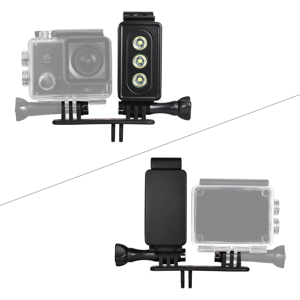 Водонепроницаемая светодиодная лампа для дайвинга 30 м GoPro Hero 7/6/5S/5/4S/4/3 +/3