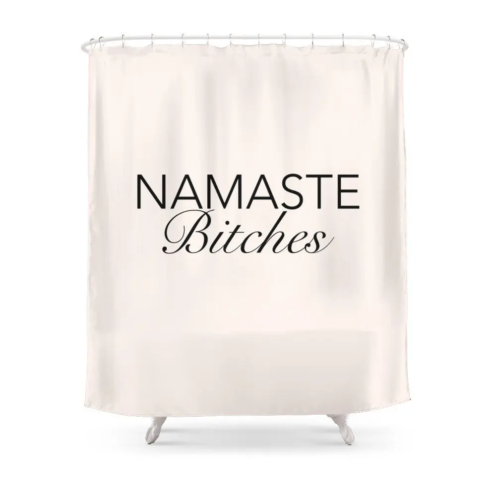 Намасте! Душа Шторы Набор для ванны Ванная комната с нескользящей коврик|bath