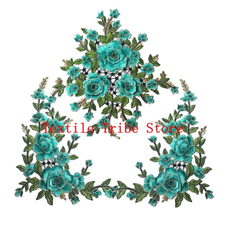3D Patches Flowers Embroidered Sew On Patch For Clothing Jacket Applique DIY Accessory |