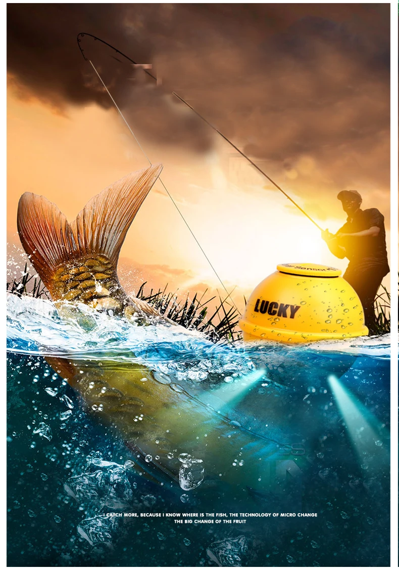 Lucky fishing finder, ff718lic-wla, эхолот для подводная камера для рыбалки, эхолот, эхолот 45 м/147 футов, эхолот