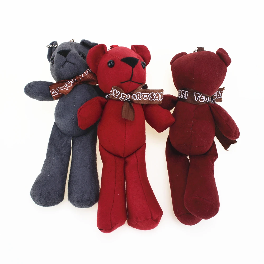 18 см милый Мишка чучела и плюшевый мишка мешок украшения животных маленький