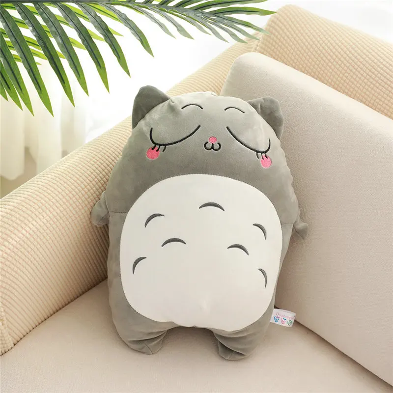 B totoro Гигантский Тоторо плюшевая подушка фигурка из японского аниме серый Мышь кошка талии кровать подушка супер мягкая высокое качество подарок на день рождения игрушки - Цвет: B totoro