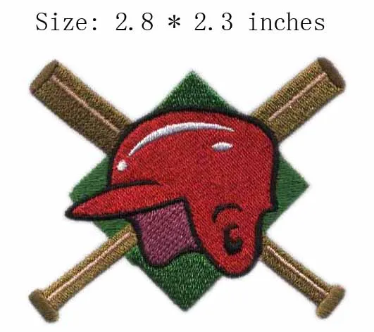 

Baseball embroidery patch 2.8" wide /red/Baseball Bat/athletics patch