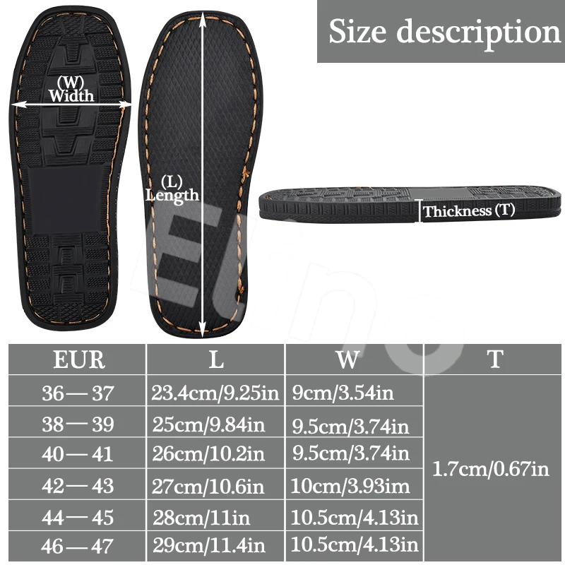 

Elino 1 pair Men Women Rubber Soles Anti-slip Wear-resistant Insoles DIY Sneaker Cotton Slipper Soles Wholesale Dropshipping