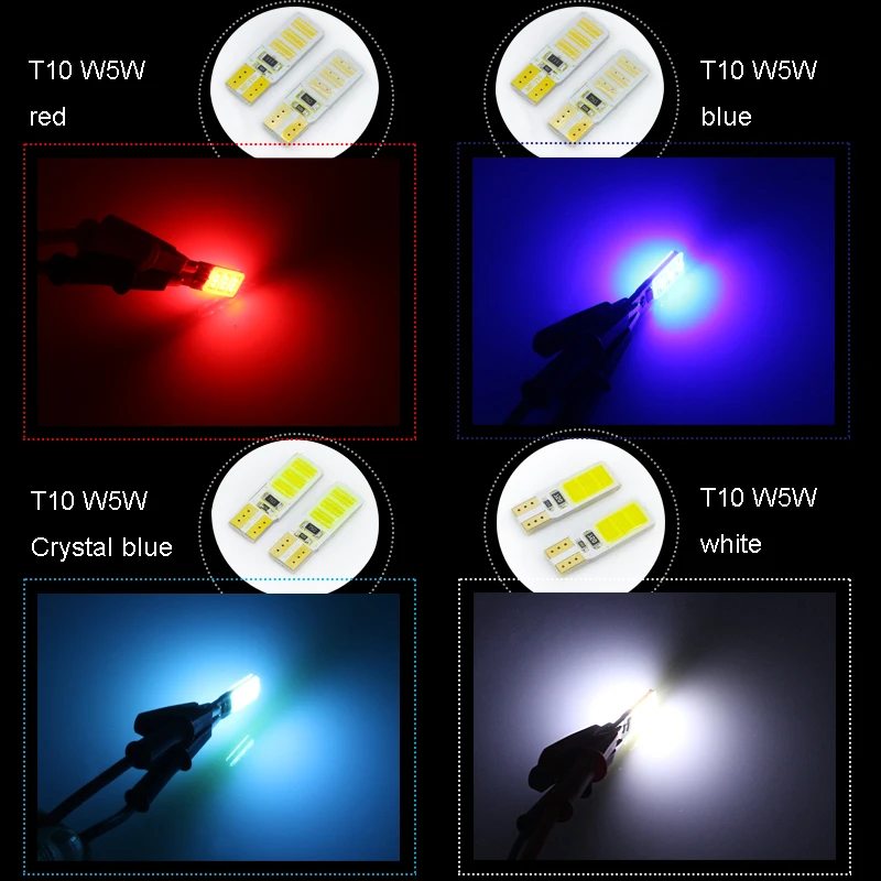 2x T10 светодиодные боковые стояночные огни габаритные W5W лампочка 12 В для Land Rover Skoda