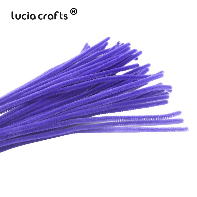 C6 Deep Purple 1" x 6 мм 50 шт. стебли синели, очистители труб детей ручной работы материал для творчества декоративные цветы и венки L0101 - Цвет: C6 Deep Purple