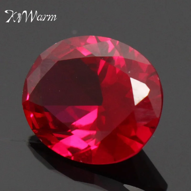 KiWarm 4.12CT гранат красный рубин 9X11 мм благородный Искусственный Имитация овальной огранки драгоценный камень DIY Ювелирные изделия свадебные декоративные поделки