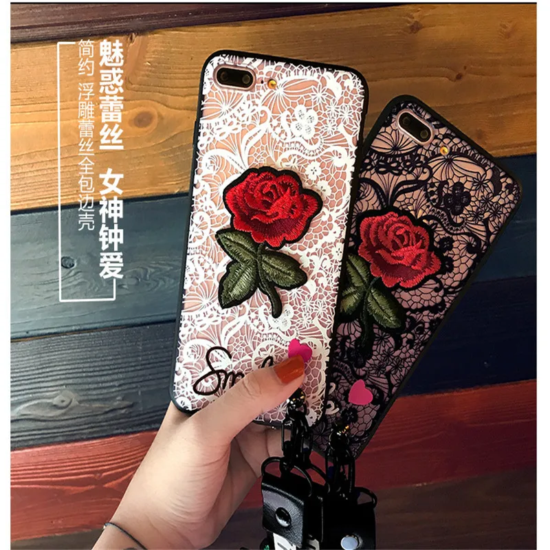 Модный сексуальный чехол с 3D розами цветочный ремешком для телефона Xiaomi Redmi 4X 5A Note