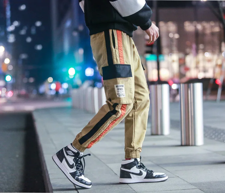 Комбинезон Мужской Хлопковый Брендовые брюки модные повседневные свободные