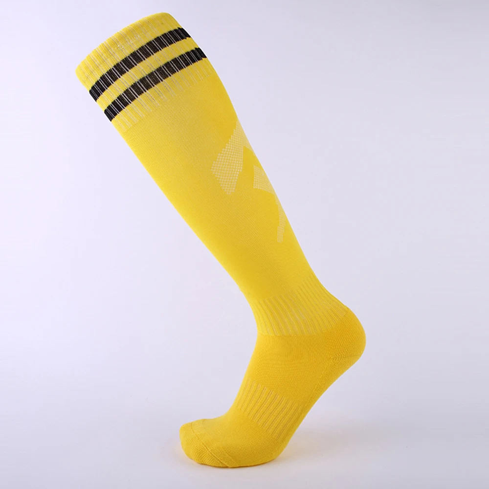 yellow mix black Новые футбольные носки для бега и езды на велосипеде кемпинг баскетбольные Носки спортивные хлопковые чулки взрослые Гольфы тренировочные чулки - Цвет: yellow mix black