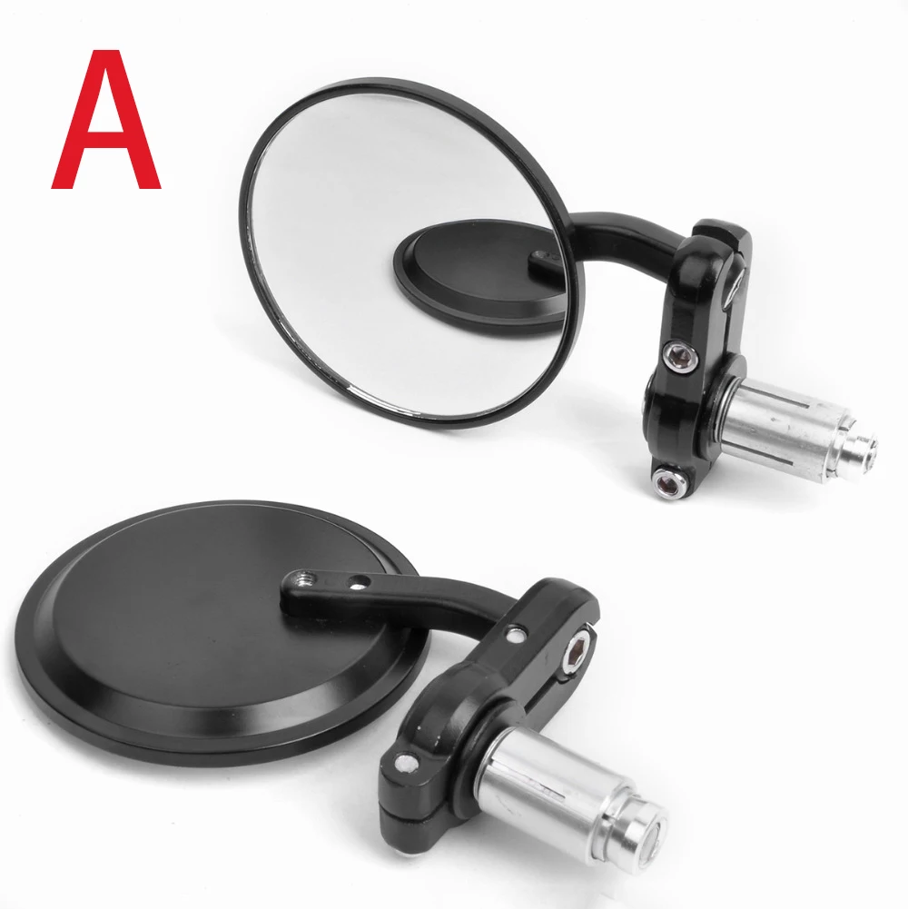 Зеркало Черное круглое для мотоцикла с ЧПУ 3 дюйма 7/8 дюйма|handle bar end mirrors|bar mirrormirror