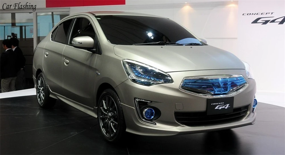 Автомобиль мигает 1 компл. светодио дный для Mitsubishi Attrage Mirage G4 2012 2013 DRL дневные ходовые огни с поворотов