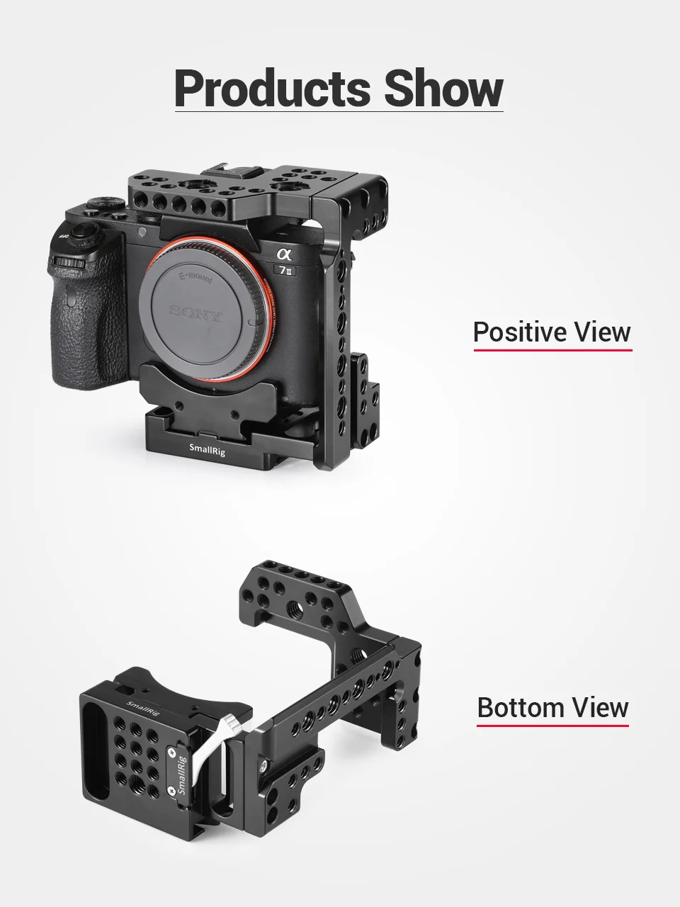 SmallRig a7ii/a7iii Arca QR половинная клетка для sony A7R III/A7 III/A7 II/A7R II/A7SII клетка для камеры с Рельсом Nato CAN Shoe-2238