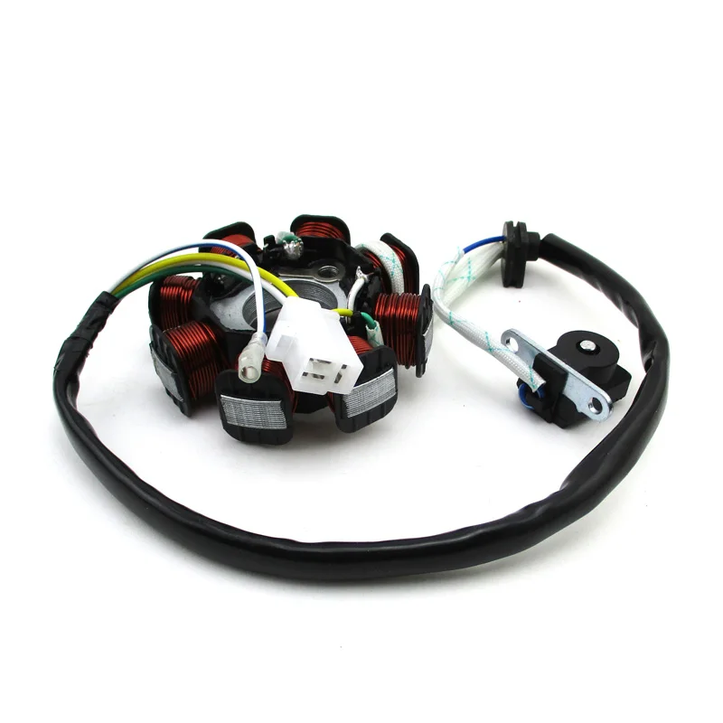 XLJOY 8 Катушек 4 провода DC магнитный статор ротор для китайского двигателя GY6 50cc