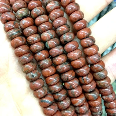 Модные разноцветные каменные бусины Rondelle колесо 8 мм круглый Abacus DIY серьги для изготовления ювелирных изделий Howlite Кристалл Опал оникс и т. Д - Цвет: breciated jasper