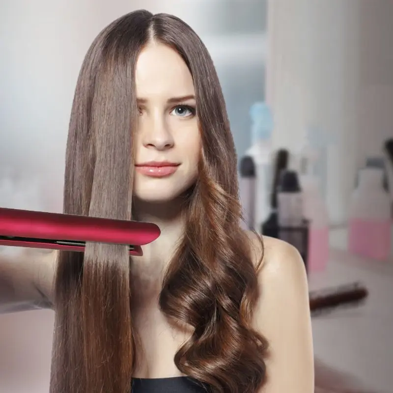 

Professional Hair Straightener Flat Iron For Hair Styling 2 in 1 Tourmaline Ceramic Flat Iron for All Hair Types With Storage