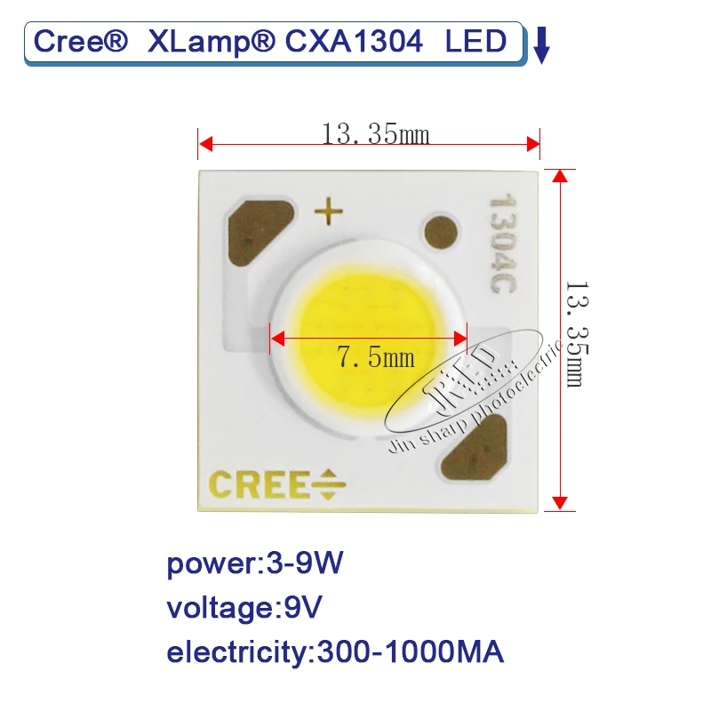 10/20 шт cree cxa1304 COB led chip xlamp cob 9V 3W 9w диодный чип излучатель света мощный белый теплый