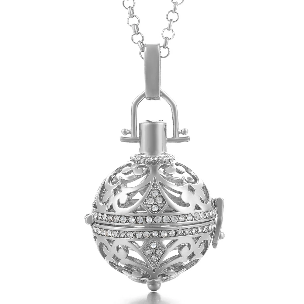 va-055-a Vocheng Bola Ball Angel Necklace 16MM Music Ball Vintage Pregnancy Necklace Aroma Essential Oil Diffuser Pregnant Women VA-048 - Окраска металла: va-055-a