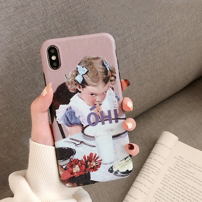 GlamPhoneCase мультфильм ретро девушка телефон чехол для iPhone XS Max XR X 8plus 8 7plus 7 6/6S Plus