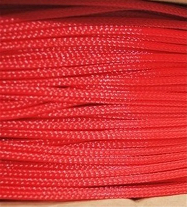 Красный 10 м 3 мм 16AWG 18AWG кабель защитный рукав чистая Защита провода черный нейлоновый плетеный кабель рукав PCI-E PSU кабель питания рукав - Цвет: Красный