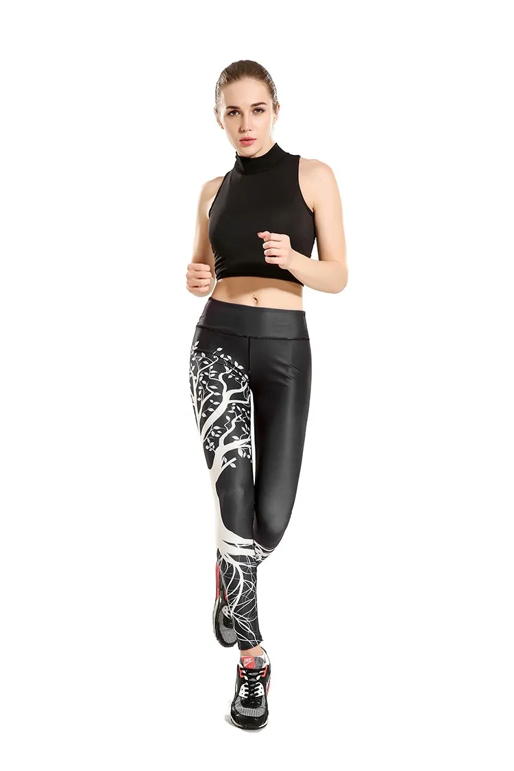 

3D Blue Womens Fast Dry Yoga Pants For Sport S To 3xL Vintage Pattern Bodybuilding Yoga Jogging Trousers 3 Patterns