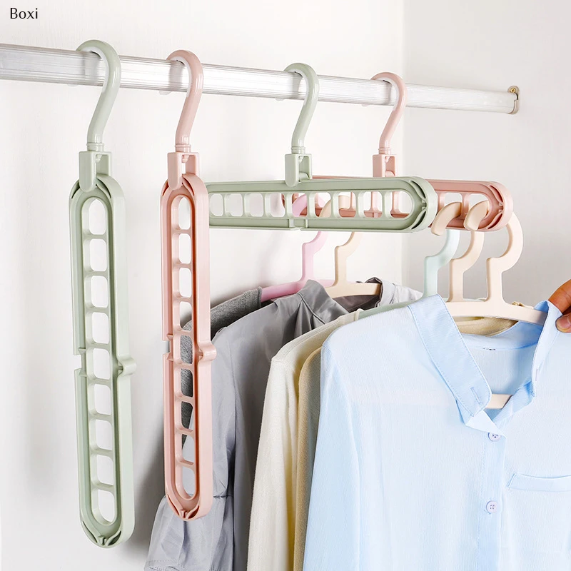 

Boxi Multi-functional Hangers For Clothes PP Plastic Home Wardrobe Space Saving Hanger Bedroom Clothes Organizer Clothing Rack