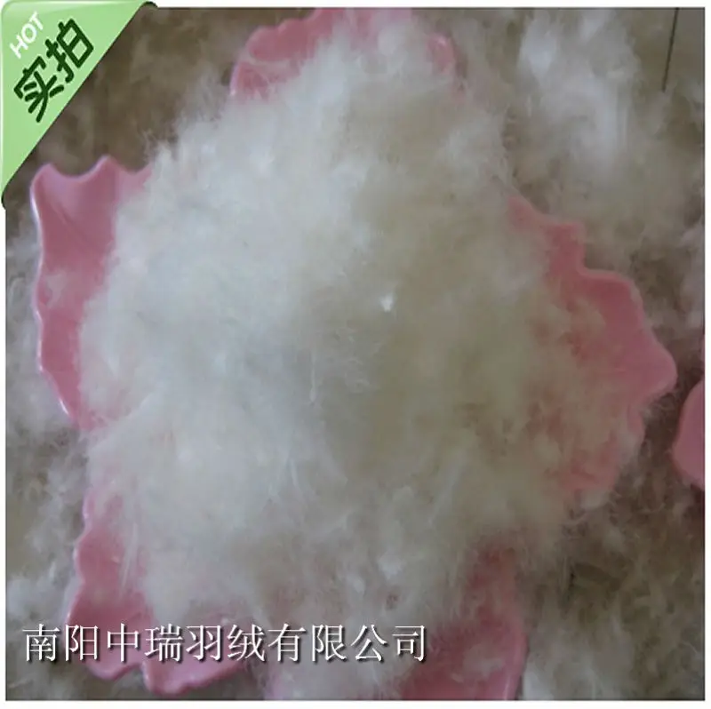 90% белый гусиный пух наполнителя для спального мешка лебедя и наполнения