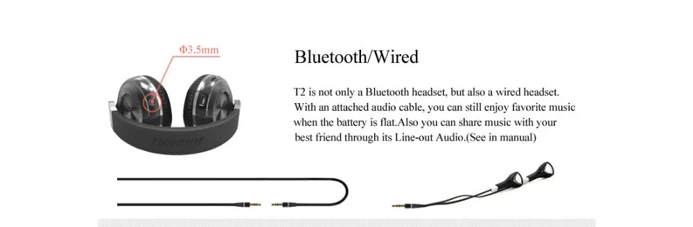 Оригинальные наушники Bluedio T2, беспроводная Bluetooth MP3 гарнитура Smart 4,1, Hi-Fi гарнитура, Bluetooth стерео гарнитура, поддержка приложения
