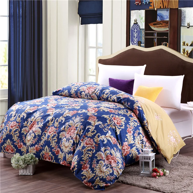 Современный стиль коричневый принт 100% хлопок текстильные постельные