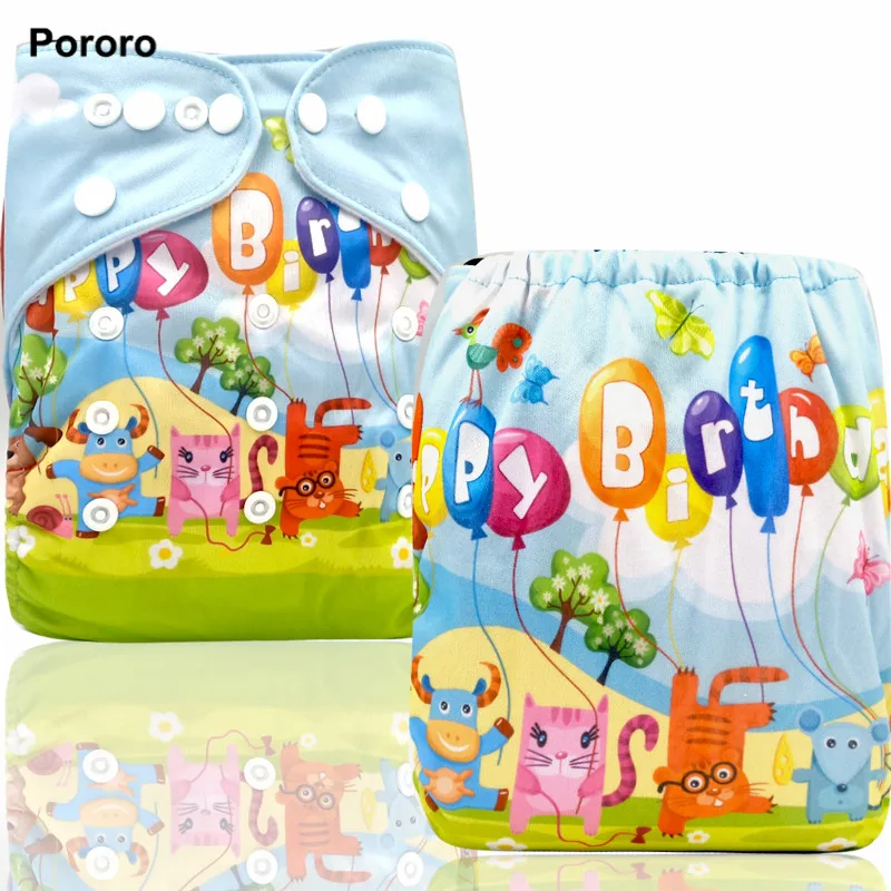 PORORO Новое поступление postional цифровая печать карманный подгузник, напечатаны один размер ткани детские пеленки