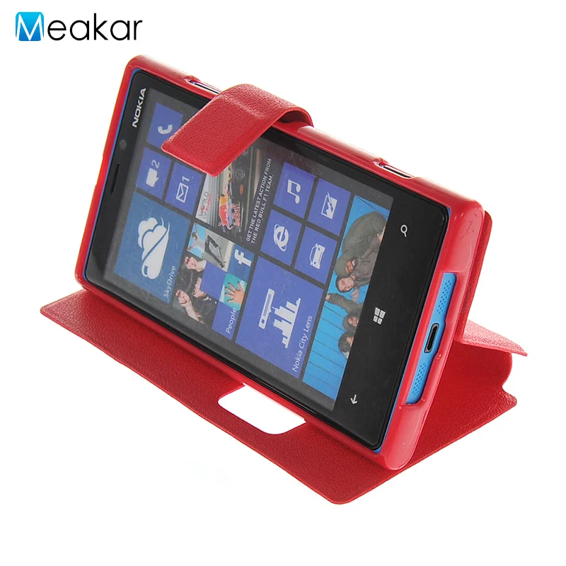 Окно с двойным представлением флип из искусственной кожи 4.5для Nokia Lumia 920 чехол для