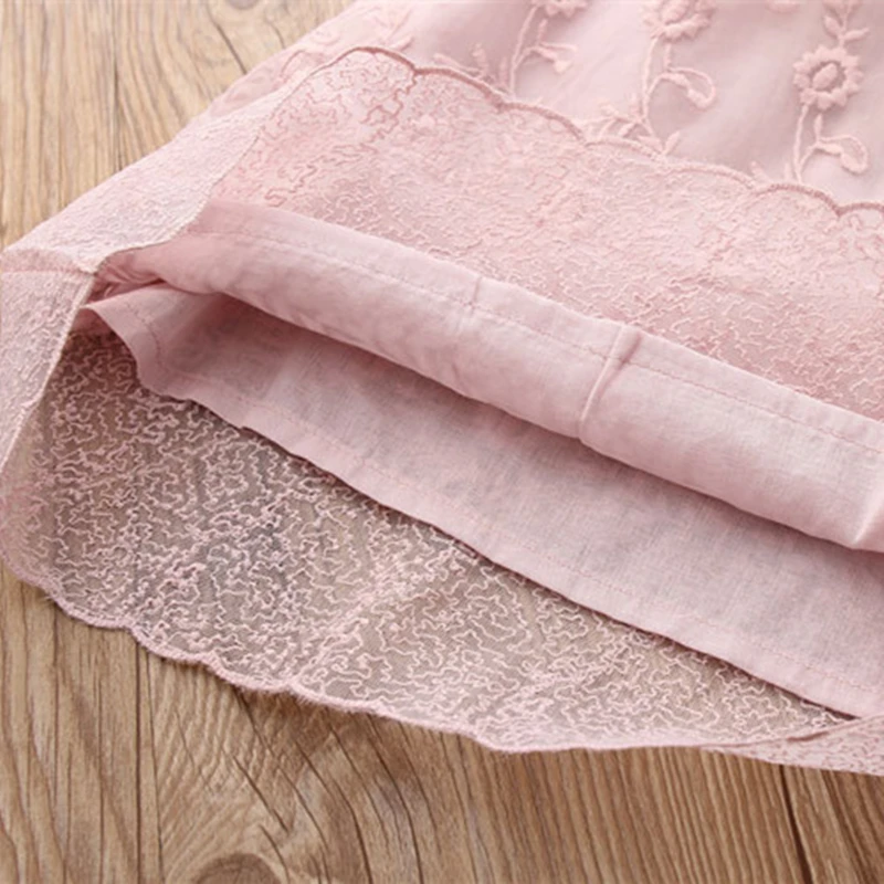 Платье принцессы для девочек летнее кружевное платье без рукавов детей