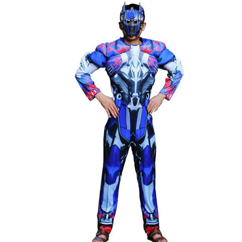 Halloween Costume Adult Boys Cosplay Bumblebee Optimus Prime Iron Man Mask Masquerade Party Clothing | Тематическая одежда и